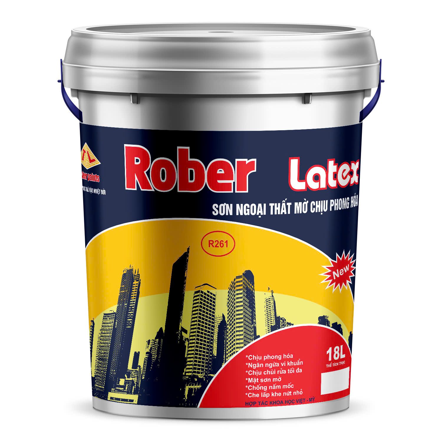 Rober Latex | Rober sơn ngoại thất mờ 1 Rober Latex sơn ngoại thất mờ