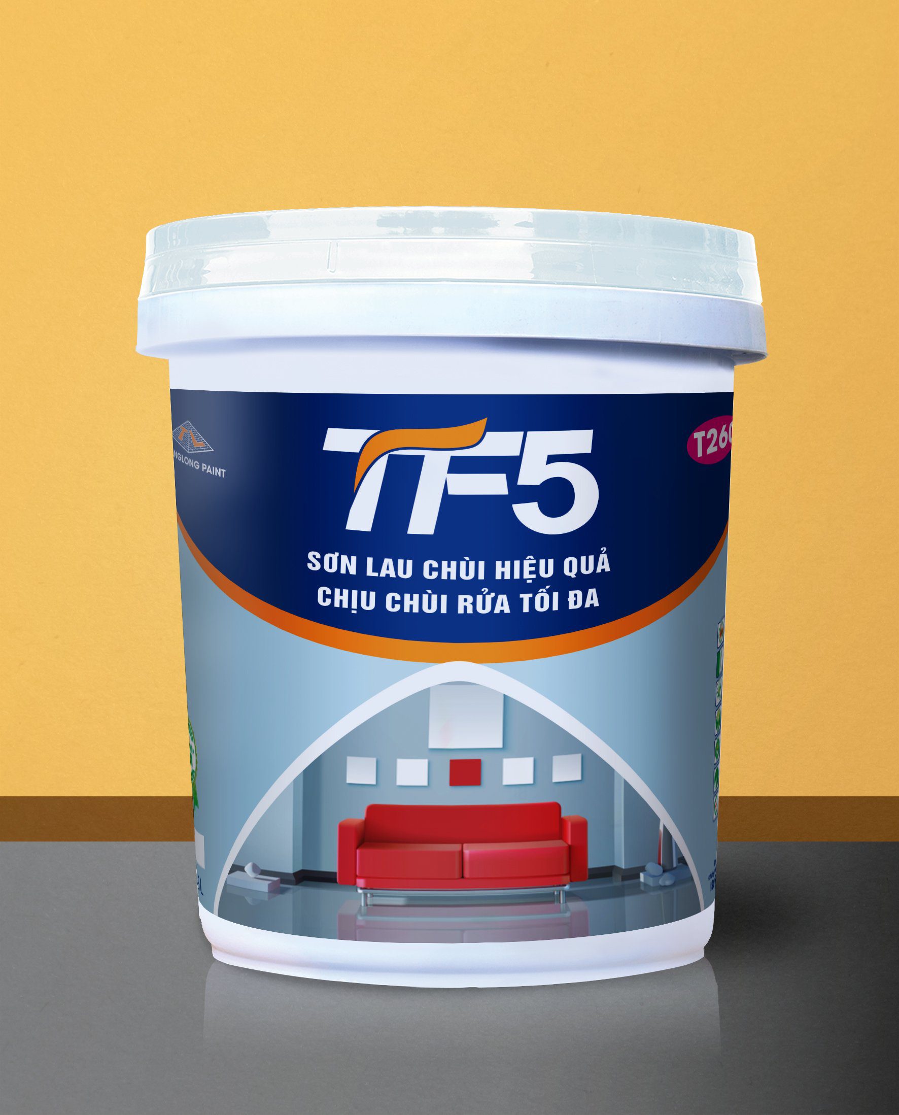 TF5 Sơn lau chùi hiệu quả: chịu chùi rửa tối đa 1 sơn lau chùi hiệu quả chịu chùi rửa tối đa tf5 - t260