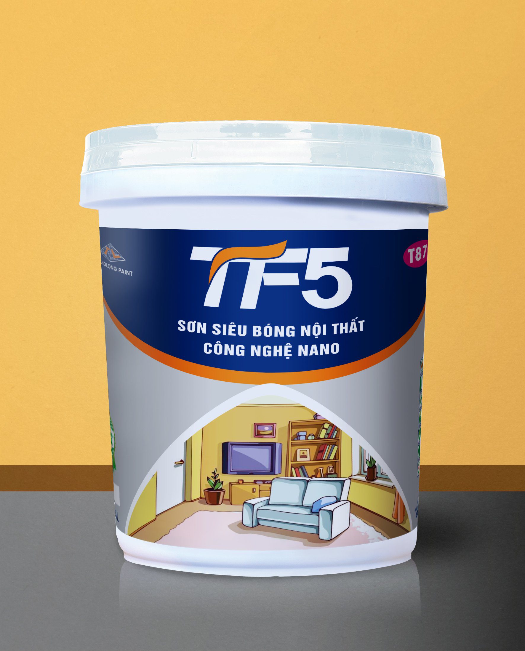 TF5 Sơn siêu bóng nội thất công nghệ nano 1 sơn siêu bóng nội thất công nghệ nân TF5 - T871