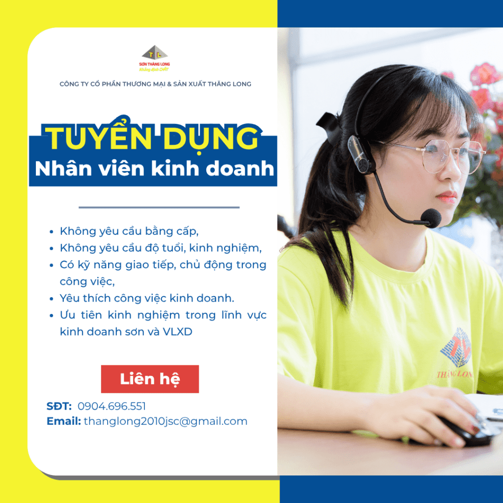 Banner tuyển dụng Nhân viên Kinh doanh/Tổng đài của Sơn Thăng Long