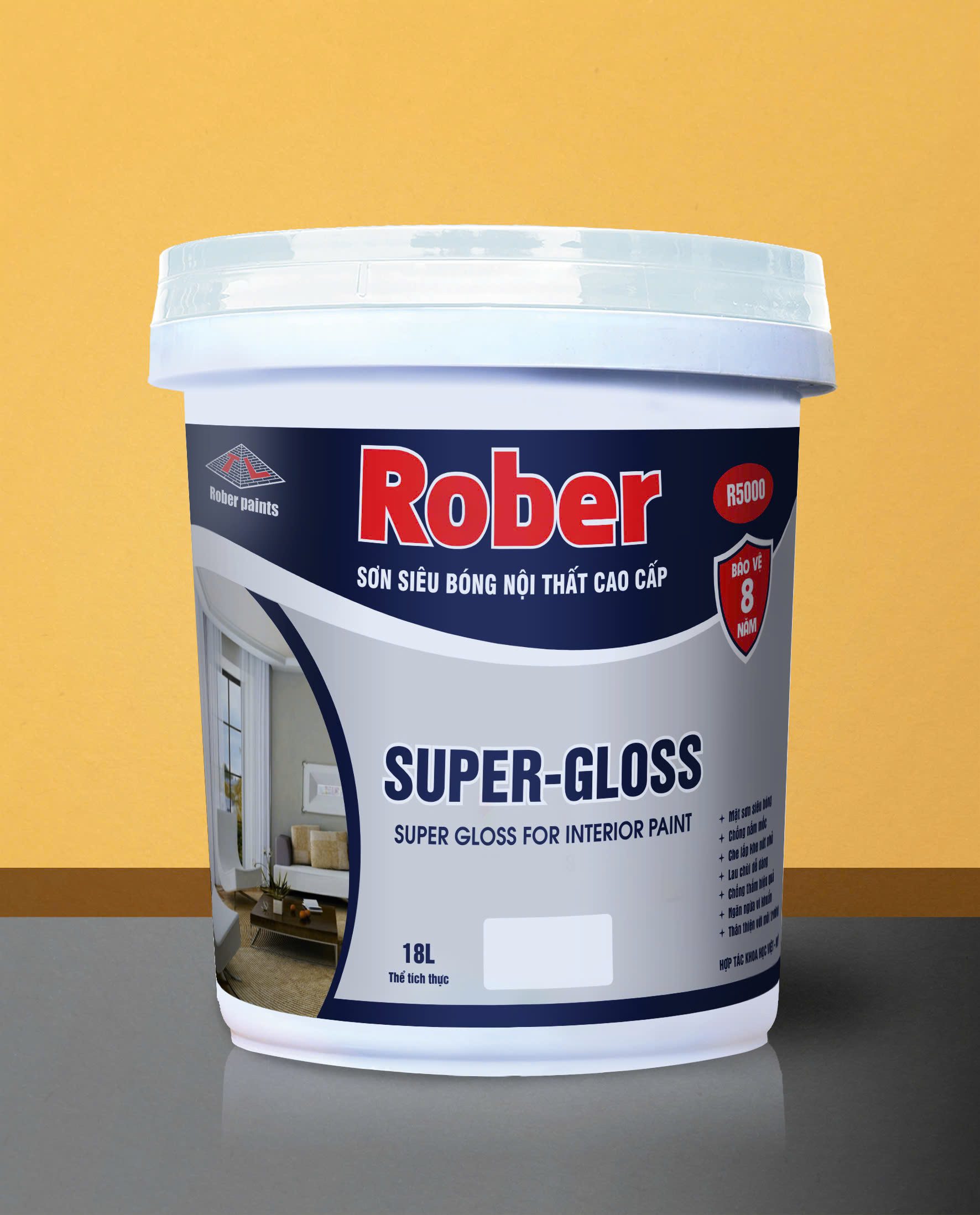 Rober sơn siêu bóng nội thất cao cấp 1 rober sơn siêu bóng nội thất cao cấp