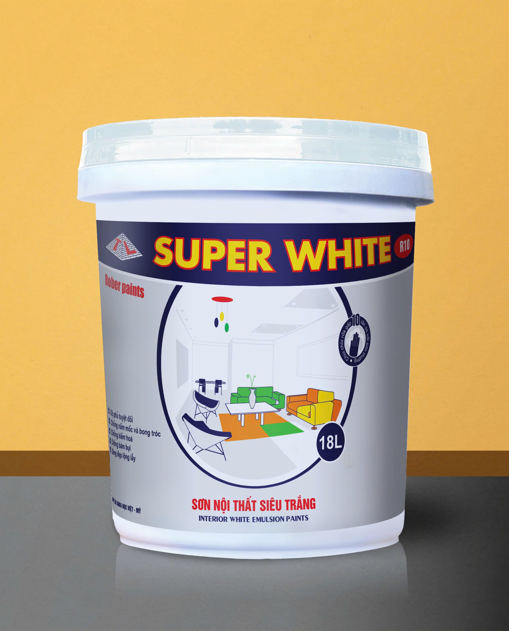 Rober - Super White | Sơn nội thất siêu trắng 1 rober - super white sơn nội thất siêu trắng