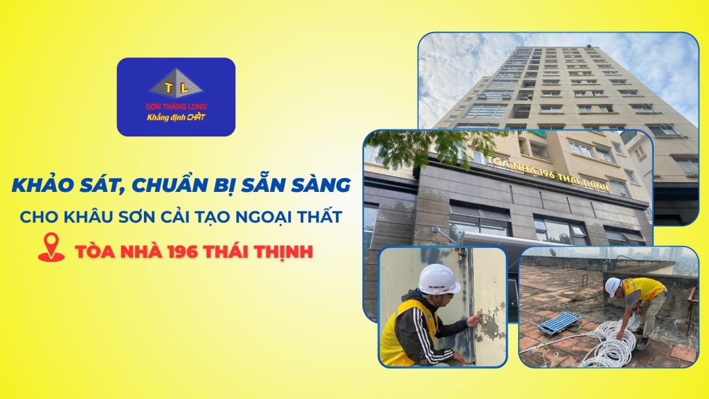 Giải pháp sơn cải tạo ngoại thất tối ưu cho dự án 196 Thái Thịnh 1 ảnh bìa 196 thái thịnh
