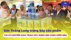 Sơn Thăng Long tại Lễ chuyển giao Team Xây Dựng Cors 3 sơn thăng long trưng bày sản phẩm